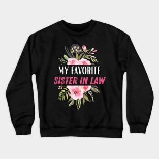 World's best sister-in-law sister in law shirts cute with flowers Crewneck Sweatshirt